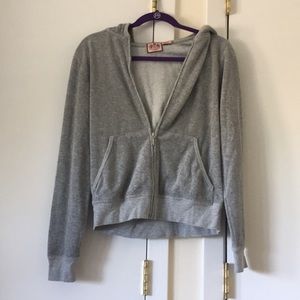 Juicy Couture Grey Hooded Track Jacket Size XL